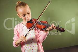 Girl playing the violin