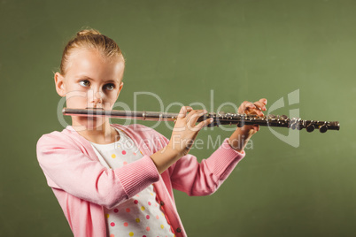 Girl playing the flute