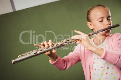 Girl playing the flute