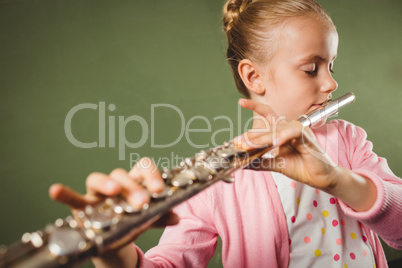 Girl playing the flute