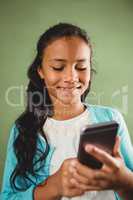 Girl using a smartphone