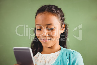 Girl using a smartphone