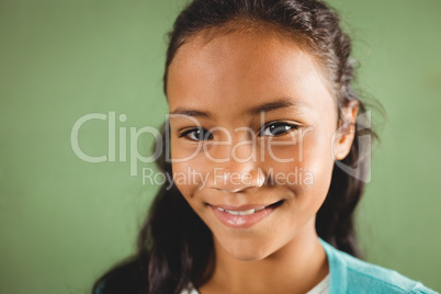 Smiling girl standing