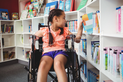 Girl sitting in a wheelchair