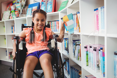 Girl sitting in a wheelchair