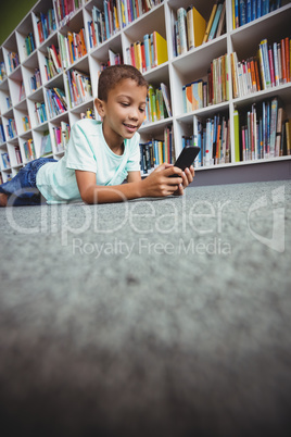 Little boy using a smartphone