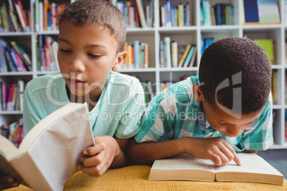 Little boys reading books