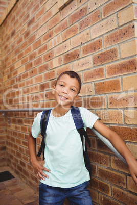 Smiling schoolboy looking at the camera Smiling schoolboy looking at the camera