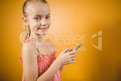 Girl using a smartphone