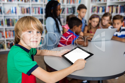 Pupils using technology