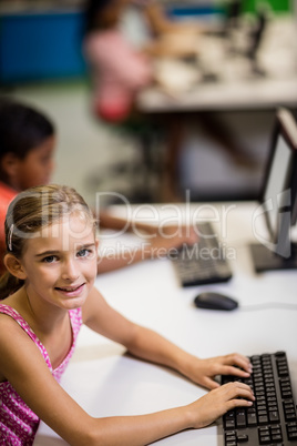 Children looking their computer