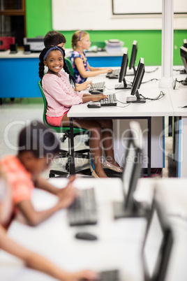 Children looking their computer