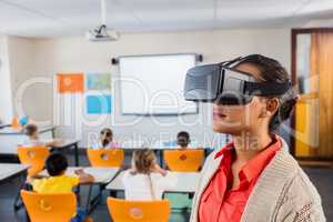 Teacher using 3D glasses