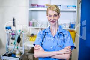 Portrait of woman vet