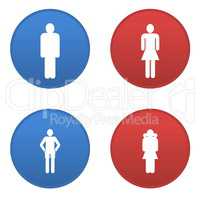 Man, woman, girl and boy icons