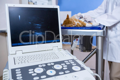 Close up of ultrasound machine