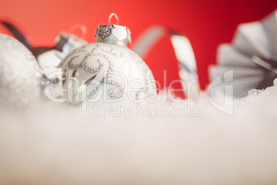 Close up view of Christmas bauble