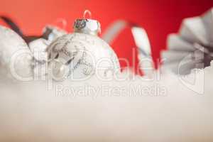 Close up view of Christmas bauble
