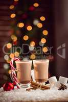 Composite image of hot chocolates