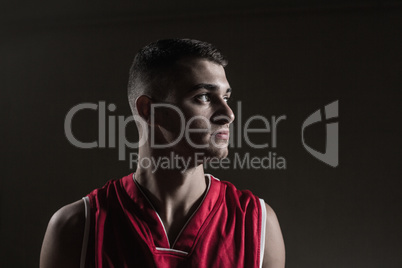 Basketball player looking away