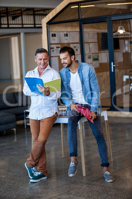 Smiling businessman discussing Smiling businessman discussing