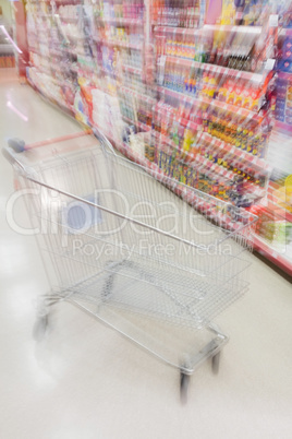 Focus on a lonely trolley