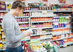 Man doing his groceries