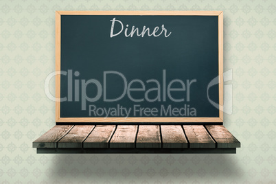 Composite image of dinner message