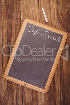 Composite image of restaurant board menu