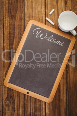 Composite image of welcome message