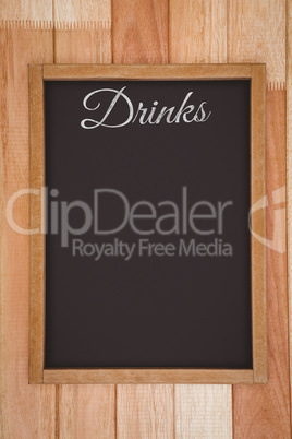 Composite image of drinks message