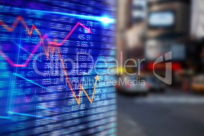 Composite image of stocks and shares