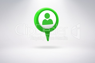 Composite image of green application symbol