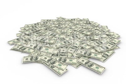 Composite image of a pile of dollars
