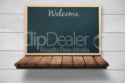 Composite image of welcome message