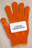Construction protective glove and Card