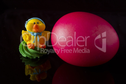 Easter egg and decoration for the cake