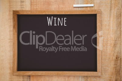 Composite image of wine message