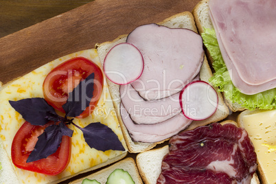 Still life of sandwiches