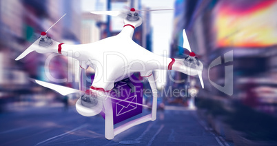 Composite image of digital image of a drone