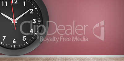 Composite image of black clock