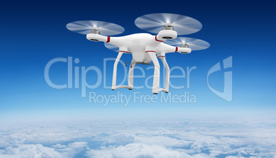 Composite image of image of a drone