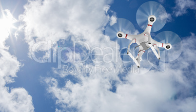 Composite image of image of a drone