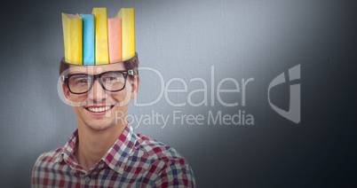 Composite image of young businessman smiling