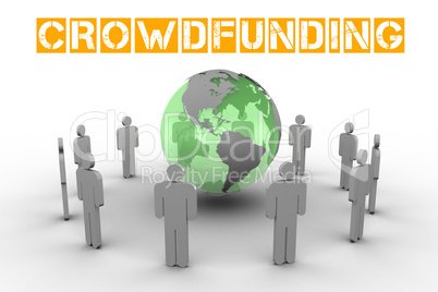 Composite image of the word crowdfunding