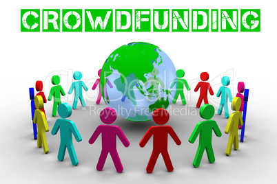 Composite image of the word crowdfunding