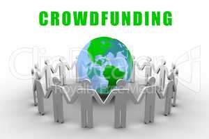 Composite image of the word crowdfunding