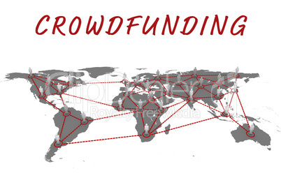 Composite image of the word crowdfunding