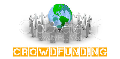 Composite image of the word crowdfunding