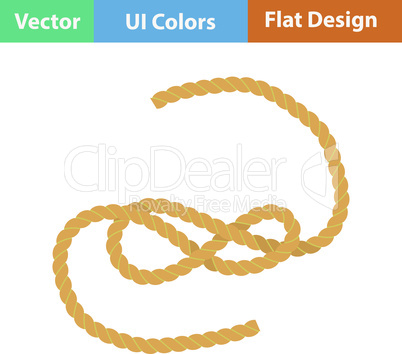 Flat design icon of rope